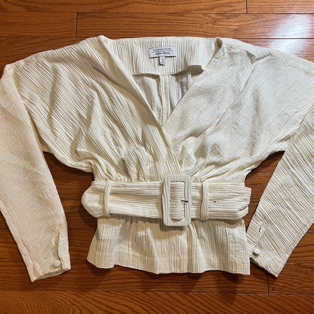 & Other Stories Belted Wrap Top
